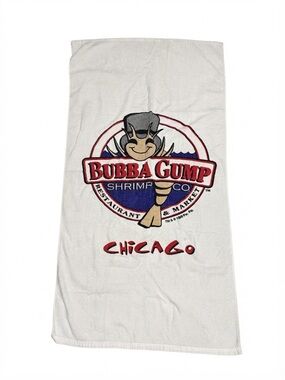 Vintage 1998 Bubba Gump Shrimp Co Chicago Beach Towel